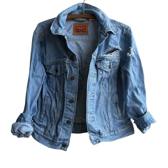 Levi's Jackets & Blazers - Levi's Light Blue Distressed Denim Jacket
